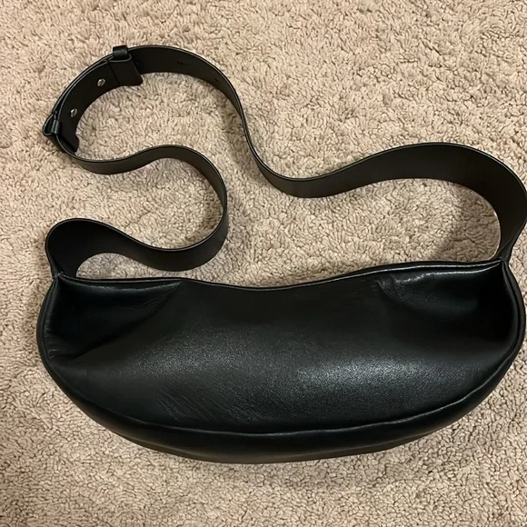 COS Black Leather Crescent Crossbody Bag - Picture 9 of 11